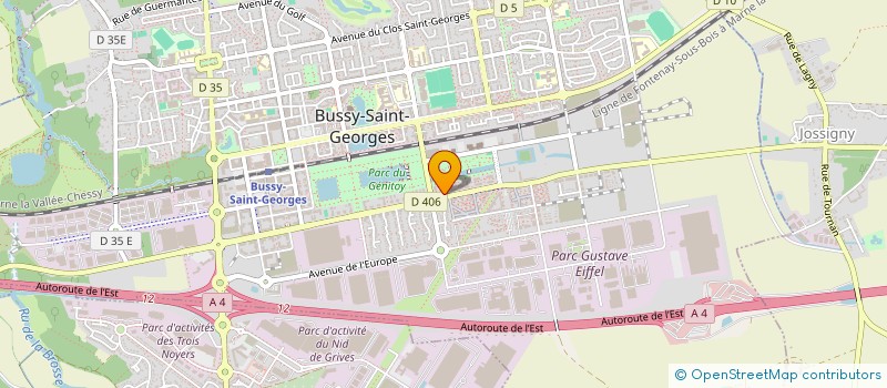 localisation de l'entreprise GOLDEN SCORE à BUSSY-SAINT-GEORGES