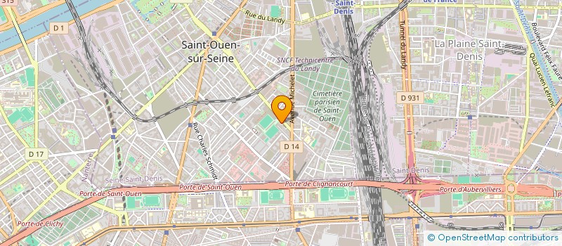 localisation de l'entreprise GOLDIE à SAINT-OUEN-SUR-SEINE
