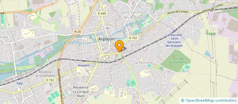 localisation de l'entreprise GOLDINA COIFFURE à ARPAJON
