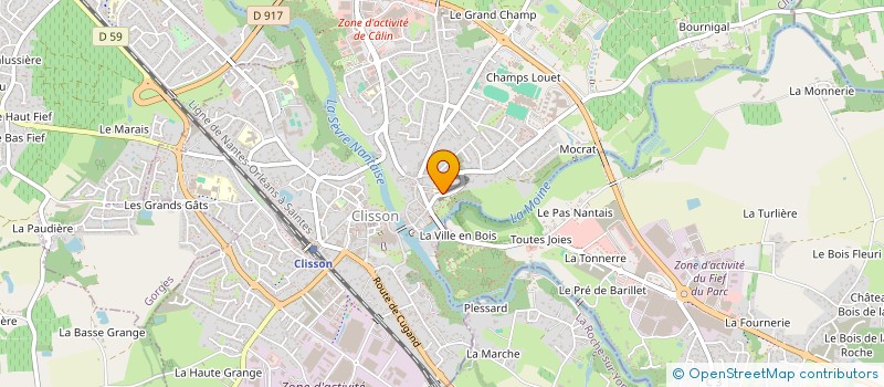localisation de l'entreprise GOLDWINE à CLISSON