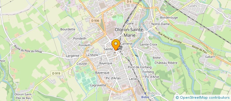 localisation de l'entreprise GOLF CLUB DES VALLEES  OLORON-SAINTE-MARIE