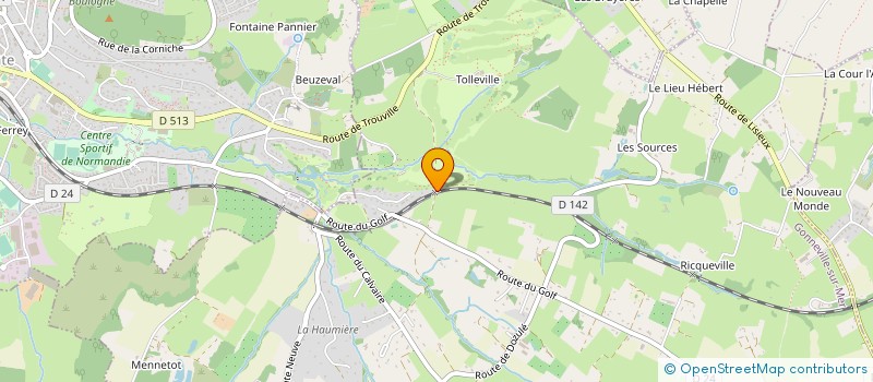 localisation de l'entreprise GOLF DE BEUZEVAL à GONNEVILLE-SUR-MER
