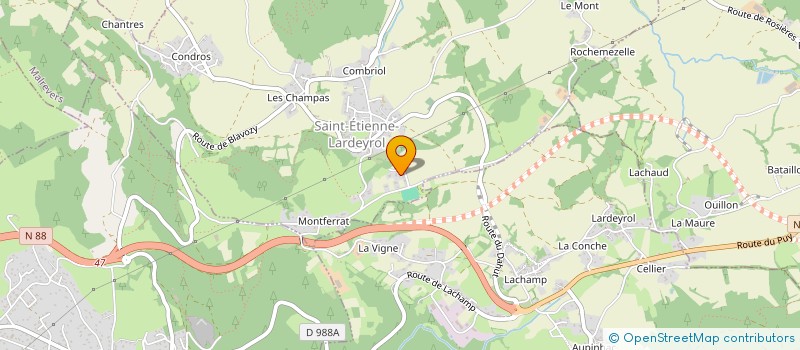 localisation de l'entreprise GOLF DE LA PLAINE à LANTRIAC