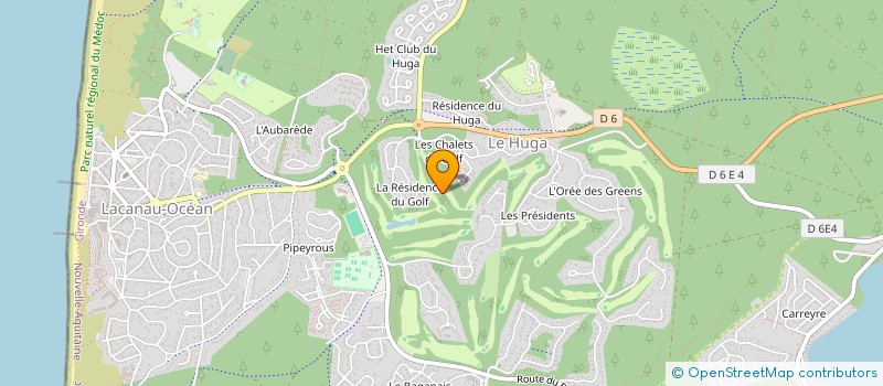 localisation de l'entreprise GOLF DE LACANAU à LACANAU