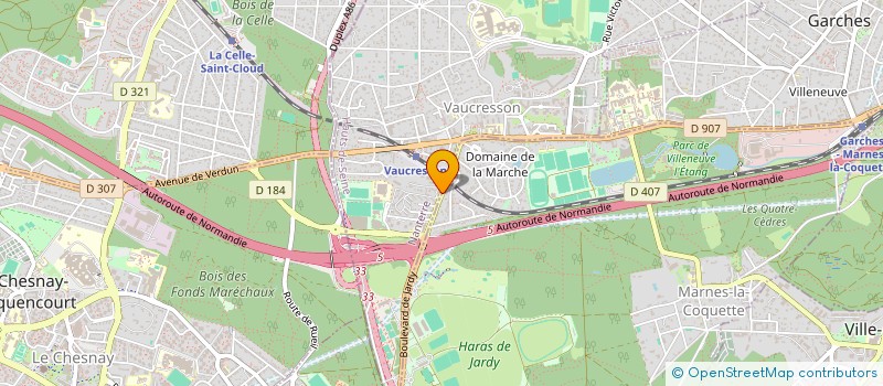 localisation de l'entreprise GOLF ET TENNIS DES HARAS DE JARDY à VAUCRESSON