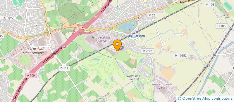 localisation de l'entreprise GOLF HOLDING PARTENAIRES à BAILLARGUES