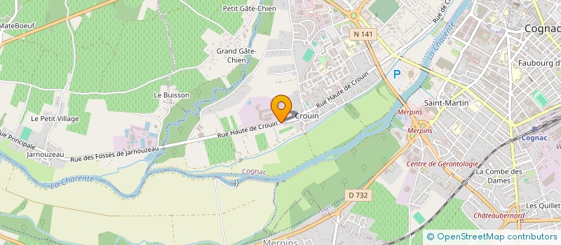 localisation de l'entreprise GOLF INVEST à COGNAC