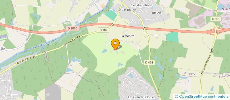 localisation de l'entreprise GOLF ORLEANS DONNERY ASSOCIATION SPORTIVE à DONNERY