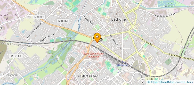 localisation de l'entreprise GOLF PARK EXPLOITATION BETHUNE à BETHUNE