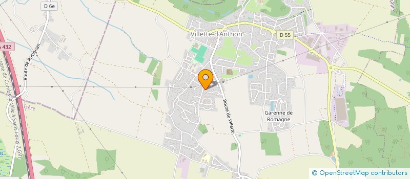 localisation de l'entreprise GOLF RHONE ALPES - GRA  VILLETTE-D'ANTHON