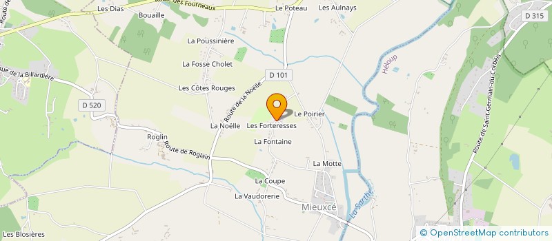 localisation de l'entreprise GOLF RUSTIQUE LA BICHONNIERE à MIEUXCE
