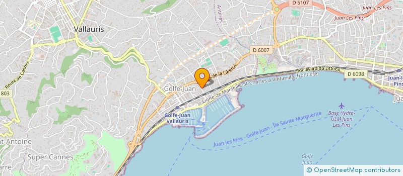 localisation de l'entreprise GOLFE à VALLAURIS