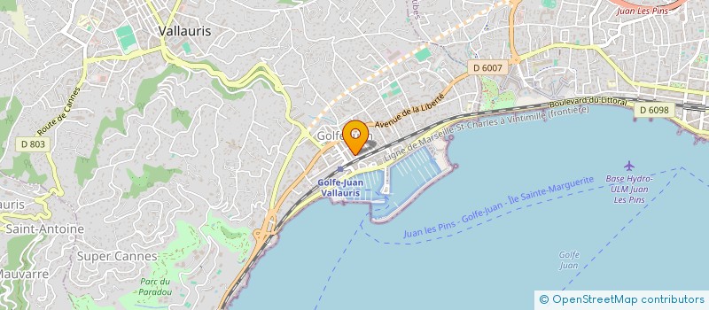 localisation de l'entreprise GOLFE BATIMENT à VALLAURIS