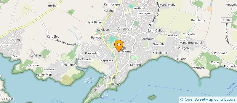 localisation de l'entreprise GOLFE CLAIR à ARRADON