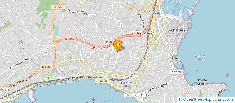 localisation de l'entreprise GOLFE INVESTISSEMENT à ANTIBES