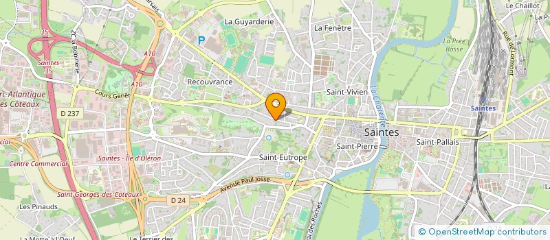 localisation de l'entreprise GOLFINGER  SAINTES