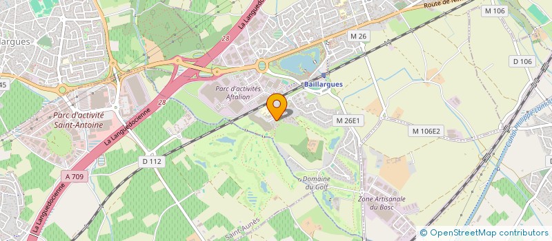 localisation de l'entreprise GOLFY CLUB RESEAU SAS à BAILLARGUES