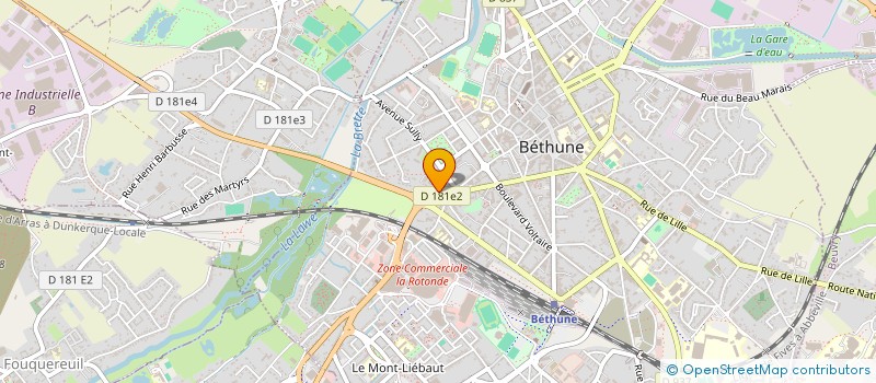 localisation de l'entreprise GOLIAT à BETHUNE