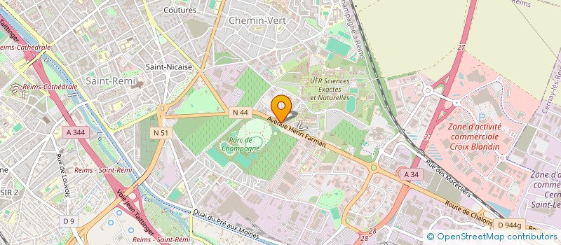 localisation de l'entreprise GOM METZ  REIMS