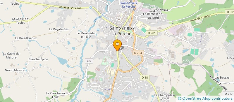 localisation de l'entreprise GOMBA à ST YRIEIX LA PERCHE