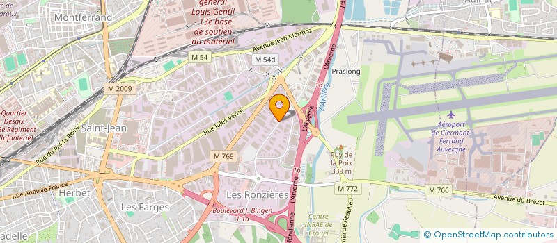 localisation de l'entreprise GOMEZ à CLERMONT-FERRAND