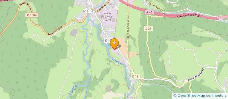 localisation de l'entreprise GONCET  MAILLAT