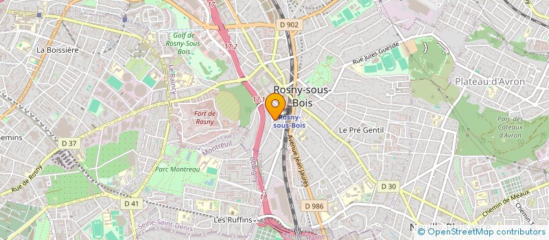localisation de l'entreprise GONDAL BATIMENT à ROSNY-SOUS-BOIS