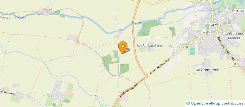 localisation de l'entreprise GONDOUIN DAVID LOCATION TERRASSEMENT TRAVAUX PUBLIC  LIGUEIL