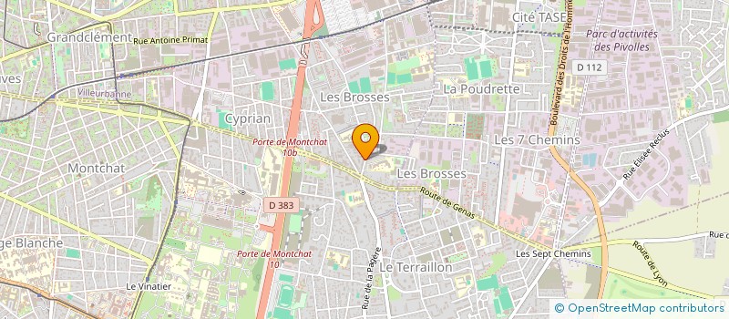 localisation de l'entreprise GONES TG  VILLEURBANNE