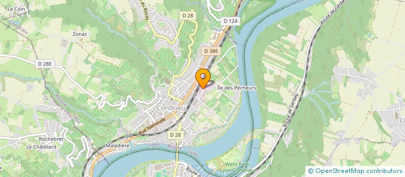 localisation de l'entreprise GONNET MACONNERIE  CONDRIEU