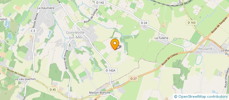 localisation de l'entreprise GONNEVILLAISE D'ATTELAGE DE COMPETITION  GONNEVILLE-SUR-MER