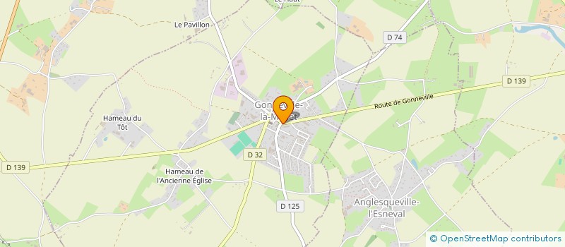 localisation de l'entreprise GONNEVILLE AUTO-ECOLE à GONNEVILLE-LA-MALLET