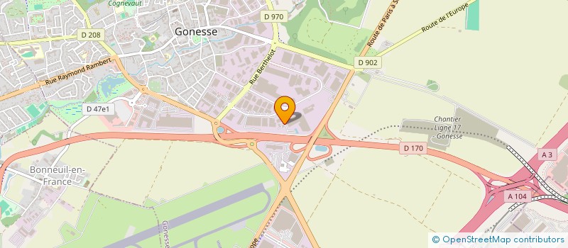 localisation de l'entreprise GONOTEL  GONESSE