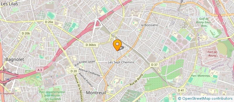 localisation de l'entreprise GOO PRODUCTION à MONTREUIL