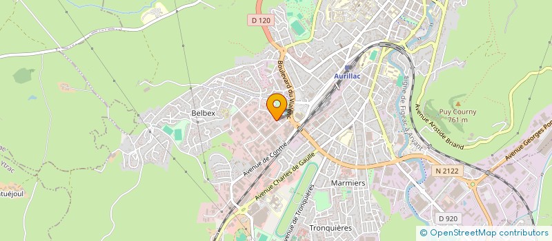 localisation de l'entreprise GOOLEN à AURILLAC