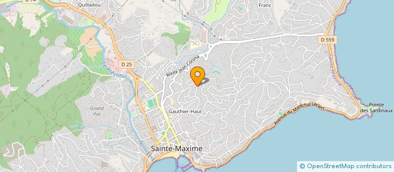 localisation de l'entreprise GORGAN IMMOBILIER à SAINTE-MAXIME