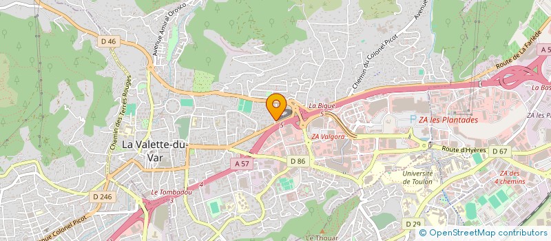 localisation de l'entreprise GORILLA'S GYM à LA VALETTE-DU-VAR