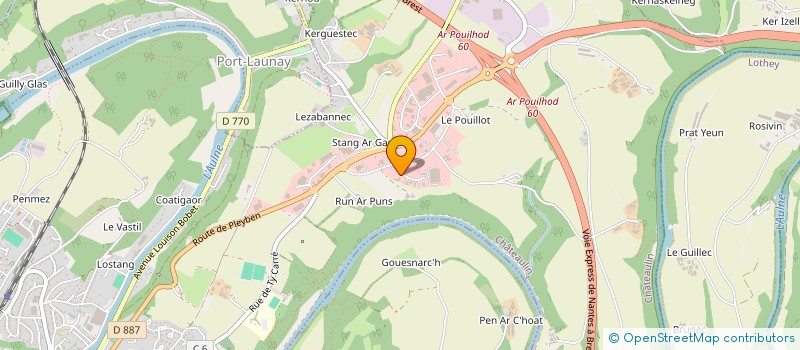 localisation de l'entreprise GORIOUX CONSEILS ET ASSOCIES à CHATEAULIN