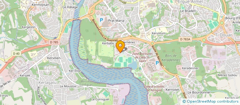 localisation de l'entreprise GORIOUX FARO ET ASSOCIES à QUIMPER