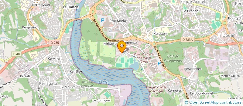 localisation de l'entreprise GORIOUX FARO RESSOURCES HUMAINES à QUIMPER