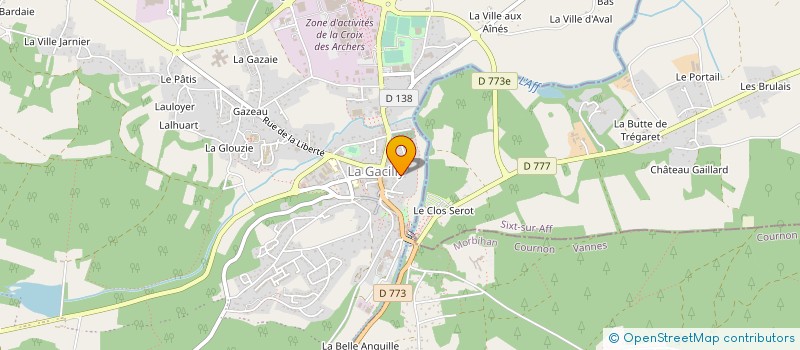 localisation de l'entreprise GORY ET ASSOCIES à LA GACILLY