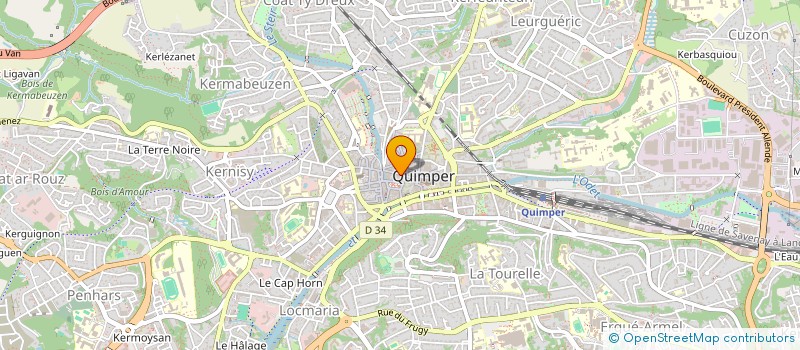 localisation de l'entreprise GORY TASSEL à QUIMPER