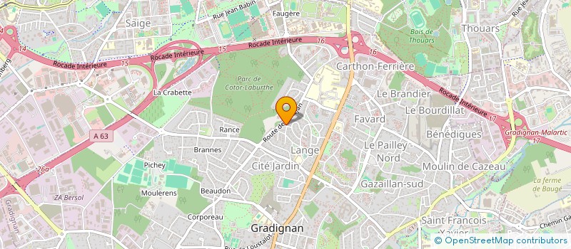 localisation de l'entreprise GOSPEL IMPACT INTERNATIONAL - GII  GRADIGNAN