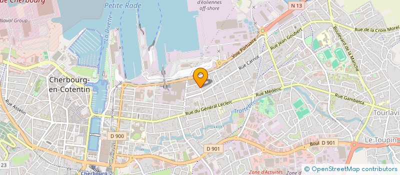 localisation de l'entreprise GOSSELIN A-J  CHERBOURG-EN-COTENTIN