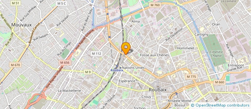 localisation de l'entreprise GOSSELIN LEDROLE à ROUBAIX