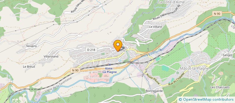 localisation de l'entreprise GOSTOLI CHAUSSURES à AIME-LA-PLAGNE