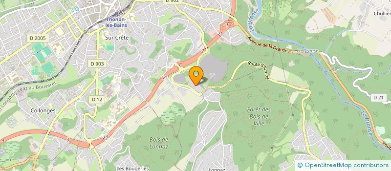 localisation de l'entreprise GOUBAUD & LEBRUN à THONON-LES-BAINS