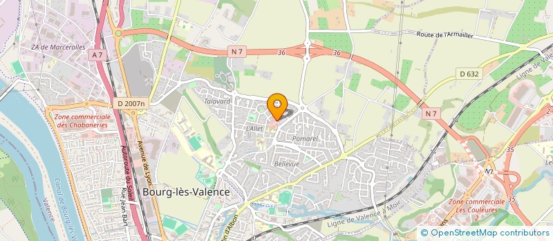 localisation de l'entreprise GOUBIER à BOURG-LES-VALENCE