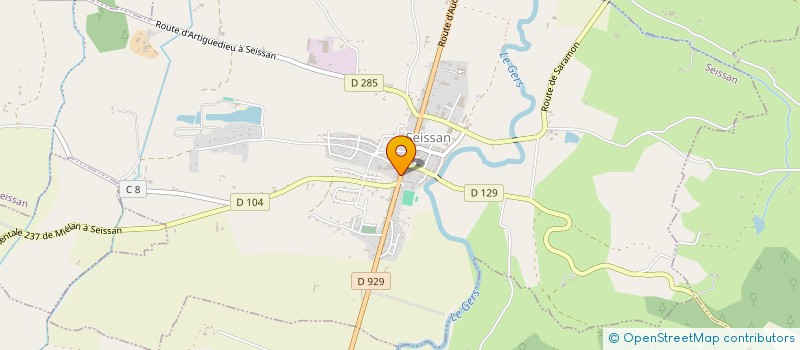 localisation de l'entreprise GOUDRONNAGE COURS ALLEES 32  SEISSAN