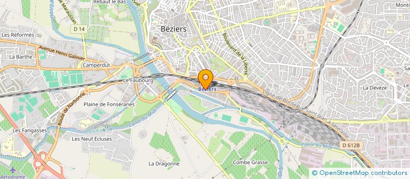 localisation de l'entreprise GOUDRONNAGE MEDITERRANEE  BEZIERS
